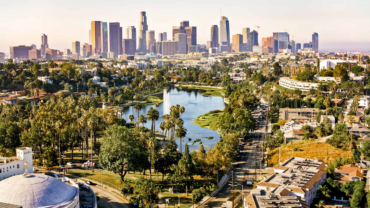 Aerial view of Los Angeles