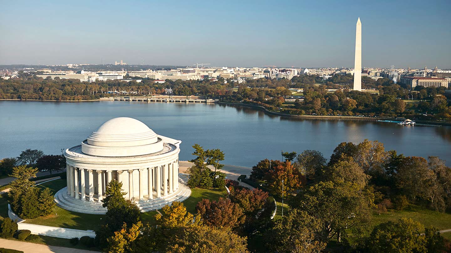 Ariel view of Washington D.C.