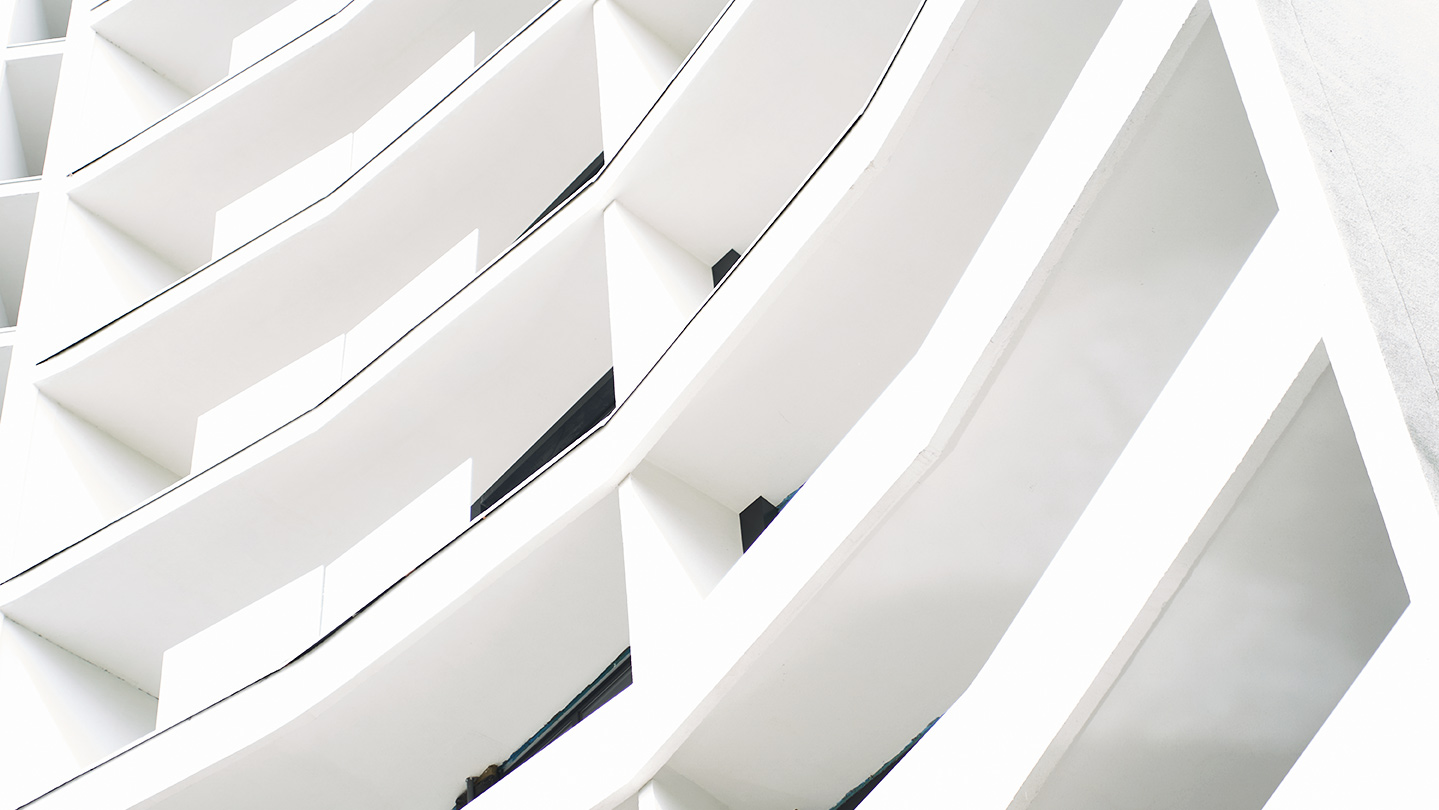 White building balconies