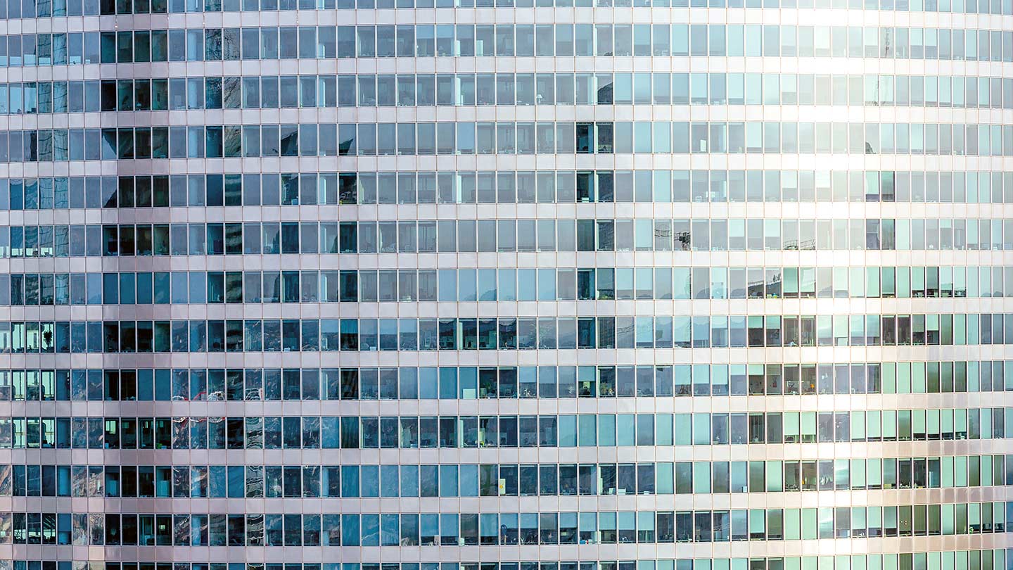 far shot of building windows