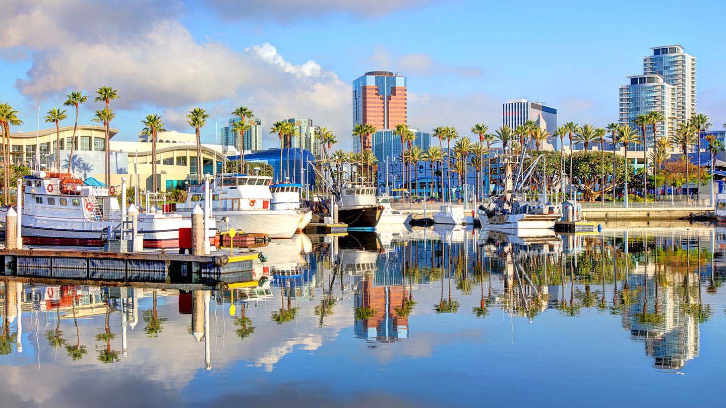 View of Long Beach, California