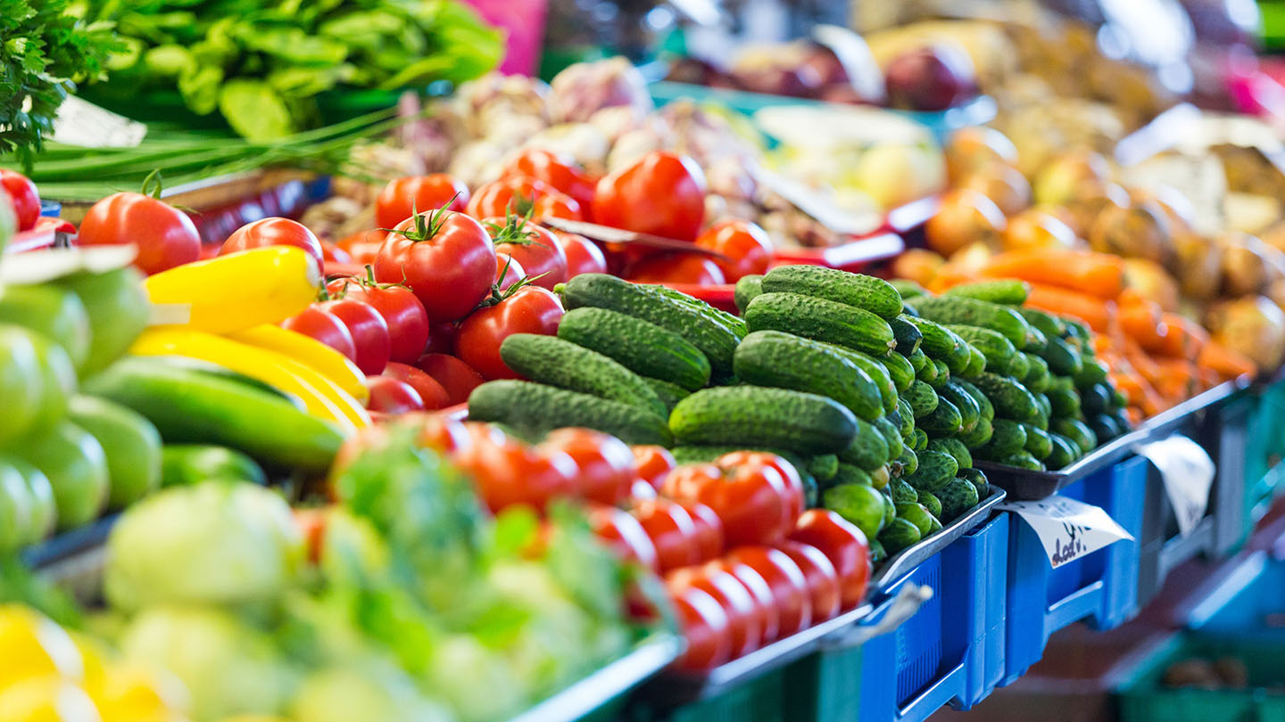 Fruits and Vegetables at City Market in Riga